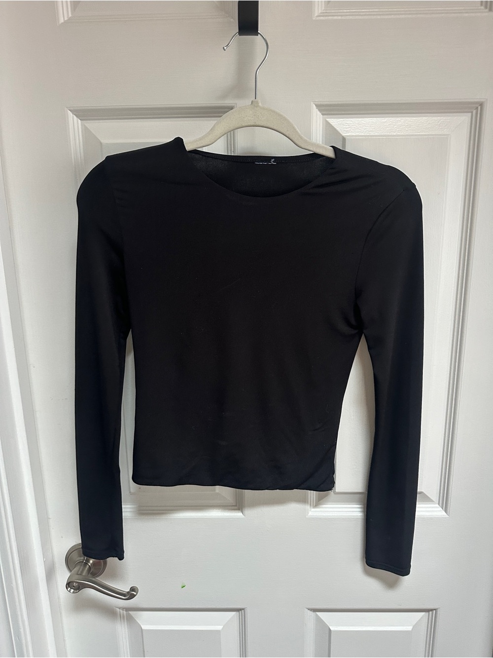 Black Long-Sleeve Women's Top